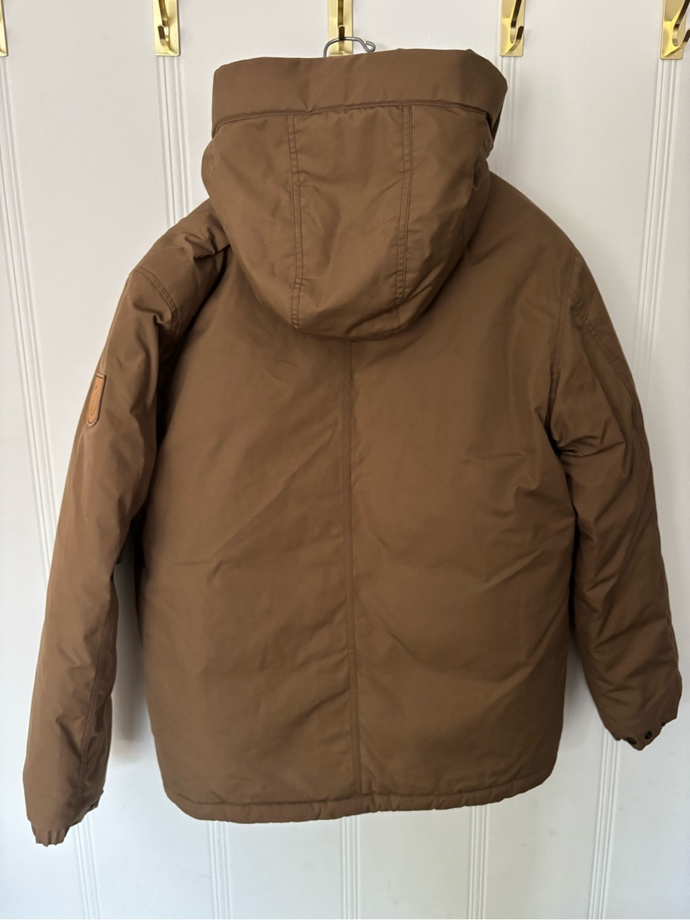 Fjallraven Men's Tan Ovik padded Jacket with Blue Lining - Picture 4 of 12